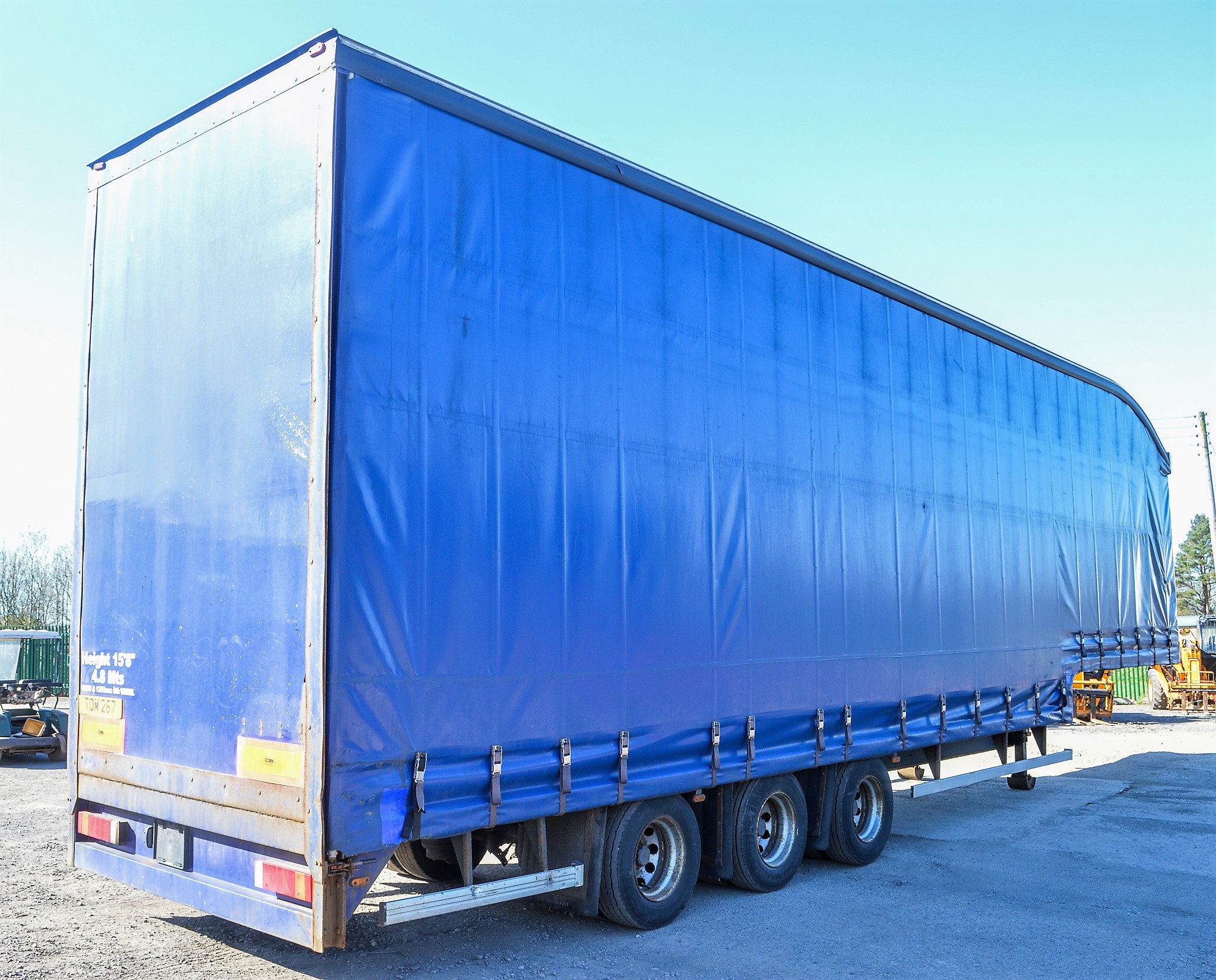 Wilson tri axle 13.6 metre double decker step frame curtain side ...