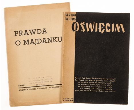 NO RESERVE Holocaust.- Prawda o Majdanku [The Truth about Majdanek], title with contemporary ink ownership inscription, light