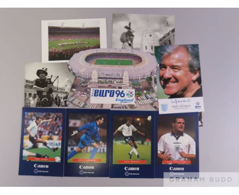 Euro '96 collection of postcards,&nbsp;
including UEFA Euro '96 (6); Canon Team England player profile cards (16); Maxicard C