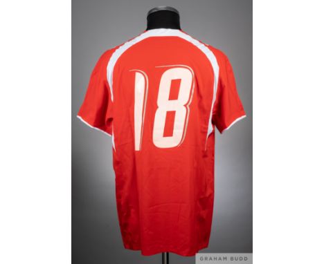 Red Austria no.18 shirt from the UEFA European Championship Qualifier v Northern Ireland that took place on 15/11/95 at Winds