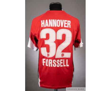 Mikael Forssell red Hannover 96 home shirt from the 2009 pre season game v Arsenal that took place on 29/7/09 at the Heinz vo