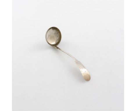 An early 19th century Scottish provincial silver Fiddle pattern toddy ladle, by Adam Burgess, Dumfries circa 1840, the termin