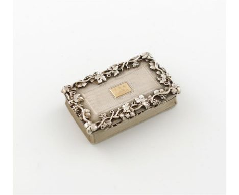 A William IV presentation silver snuff box, by Reily and Storer, London 1834, rectangular form, engine-turned decoration, the