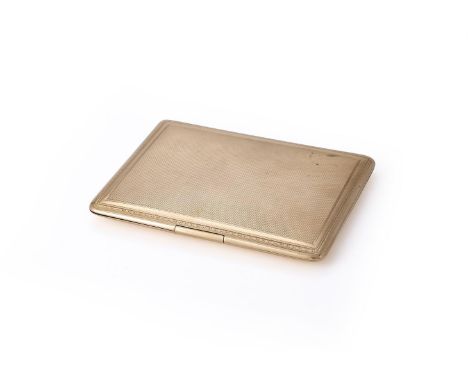 MAPPIN & WEBB, AN 18 CARAT GOLD CIGARETTE CASE LONDON 1916  With engine turned decoration Size/dimensions: 11 x 8.2cm  Gross 
