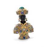Y NARDI, A TORTOISESHELL AND GEM SET 'MORETTO' BROOCH