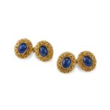 DEAKIN & FRANCIS, A PAIR OF SAPPHIRE CUFFLINKS