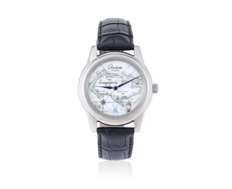 Y&nbspGLASHÜTTE ORIGINAL, SINGAPORE 40TH ANNIVERSARY  A LIMITED EDITION STAINLESS STEEL WRISTWATCH WITH MEISSEN DIAL, NO. 26/