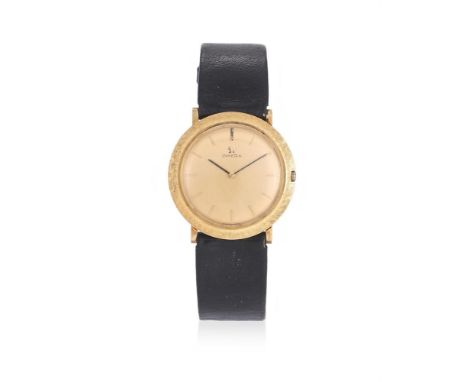 OMEGA, REF. 1115488  AN 18 CARAT GOLD WRISTWATCH, CIRCA 1965Movement: Cal. 620, manual wind, 17 jewels  Case: 18 carat gold c