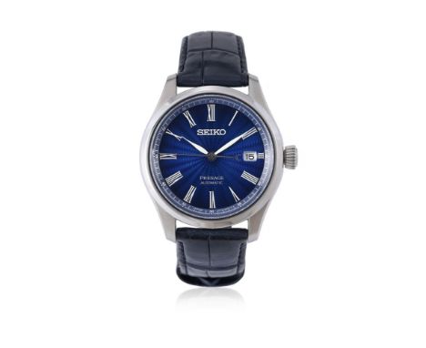 Y&nbspSEIKO, PRESAGE SHIPPO, REF. SPB075J1 A LIMITED EDITION STAINLESS STEEL WRISTWATCH WITH DATE, NO. 1497/2500, CIRCA 2019M