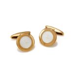 CHOPARD, A PAIR OF ENAMEL CUFFLINKS