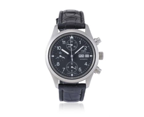 INTERNATIONAL WATCH CO. (IWC), DER FLIEGERCHRONOGRAPH, REF. 3706 A STAINLESS STEEL CHRONOGRAPH WRIST WATCH WITH DAY AND DATE,