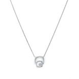 A DIAMOND SINGLE STONE PENDANT