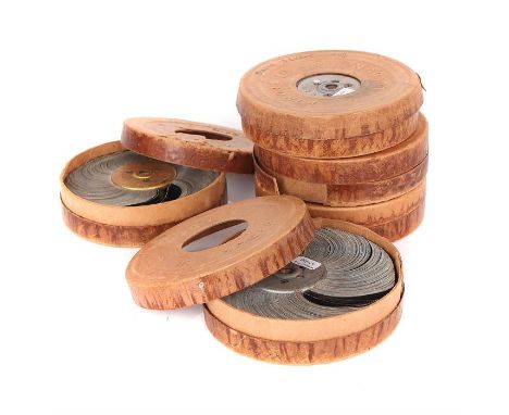 A Collection of Five Kinora Film Reels,5 kinora reels all boxed and numbered as follows:No number dogs on ladder.106 – Trotti