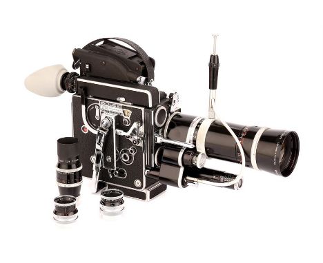 A Paillard Bolex H16 REX5 16mm Cine Camera,serial no. 249453, with Kern H16 RX Vario-Switar f/2.5 18-86mm lens, black, serial