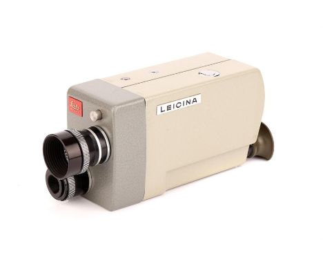 A Leica Leicina 8S Cine Camera,serial no. 13582, with Leitz Dygon f/2 9mm and f/2 15mm lenses, body, VG, untested, lenses, VG
