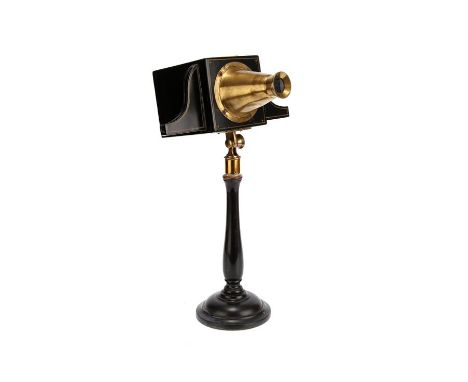 Tyler’s Lanternescope Slide Viewer,C.1880, English, signed to the top 'Tyler's Lanternescope, Rd 136372', on black ebonised s