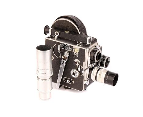 A Paillard Bolex H16 16mm Cine Camera,serial no. 61080, body, G, motor running, together with four lenses including, Dallmeye