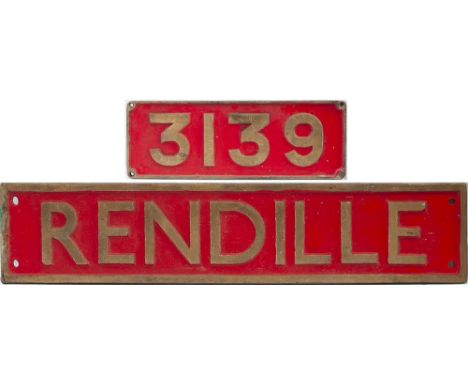Nameplate RENDILLE ex East African Railways Class 31 2-8-4 built by the Vulcan Foundry Newton-Le-Willows in 1955 as works num