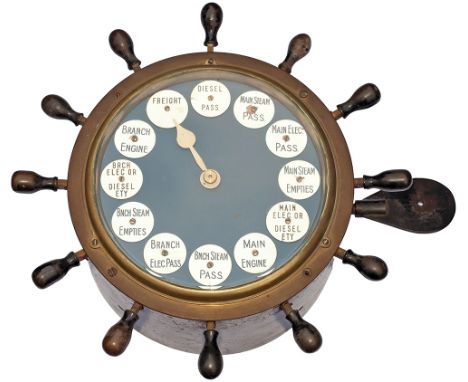 London Brighton &amp; South Coast Railway Walkers Rotary Train Describer Sending Instrument with the following enamel descrip