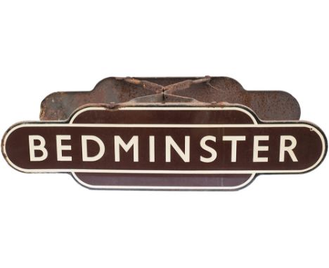 Totems x 2 BR(W) FF BEDMINSTER from the former Great Western railway station between Bristol and Flax Bourton. Both In origin