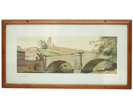 Carriage Print RICHMOND, YORKSHIRE by Harry Tittensor R.I. from the LNER Pre-War series of 1937. In an original glazed frame,