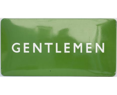 BR(S) FF enamel railway sign GENTLEMEN. In very good condition with a few minor face chips. Measures 36in x 18in.