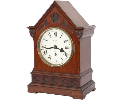 Great Eastern Railway 6inch Mahogany cased Fusee Bracket clock supplied to the G.E.R. by Bevan of Tottenham London circa 1880