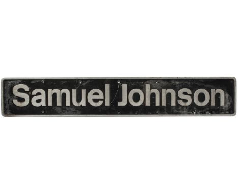 Nameplate SAMUEL JOHNSON ex British Railways diesel class 60 60062. Built by Brush Loughborough as works number 964 in June 1