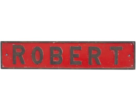 Nameplate ROBERT. Ex 0-6-0 ST built Avonside Engine Co Bristol as works number 1600 of 1912. Delivered new to Garswood Coal a