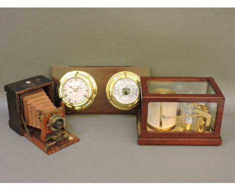 A Kodak & Co USA Eastman camera, together with a Sewill's East 1800 Liverpool graphometer, and Robinclax England quartz clock