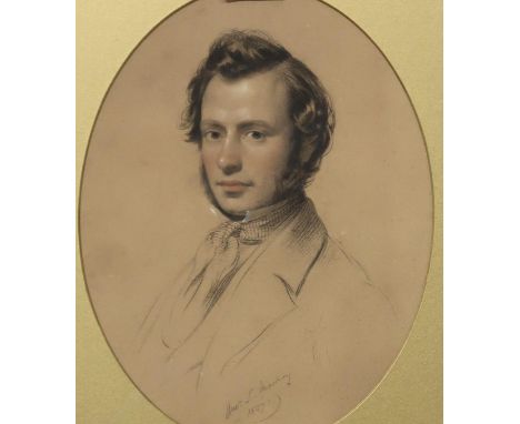 ALEXANDER S MACKAY&nbsp;Portrait of a gentleman, signed, pencil and dated, 1837, 27 x 21cm Condition Report:Available upon re