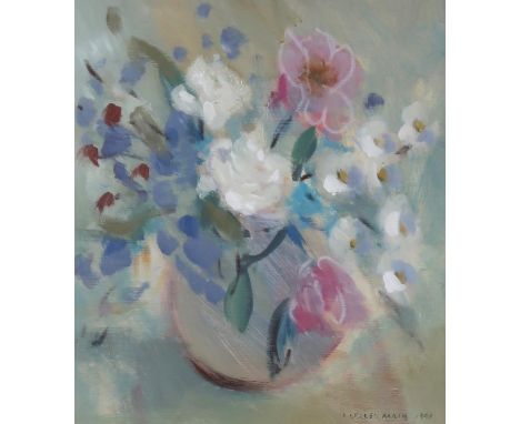 IRENE LESLEY MAIN (SCOTTISH b.1959) ROSES FROM THE GARDEN Mixed media, signed lower right, dated (1941), 35 x 30cm Title insc