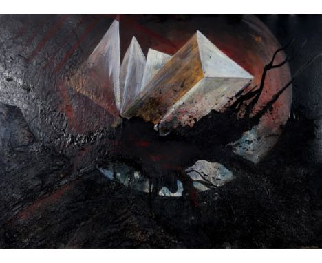 PAULINE R MUIR (SCOTTISH CONTEMPORARY) EBULLITION Mixed media, signed lower right, 50 x 70cm&nbsp; Title inscribed verso Cond