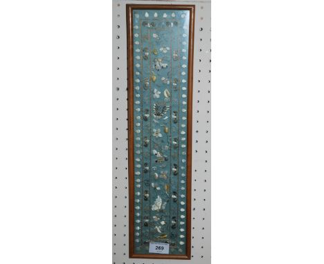 A Chinese embroidered silkwork panel Condition Report:Available upon request
