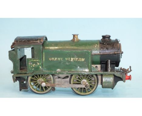 Hornby O gauge, c/w No.1 Special GWR 0-4-0 tank locomotive RN5500, (a/f, worn, screw replaced). 