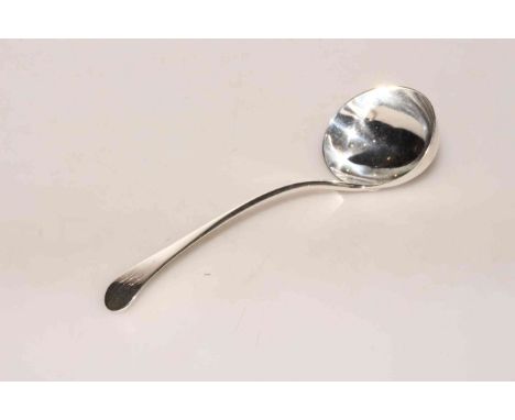 Georgian silver sauce ladle