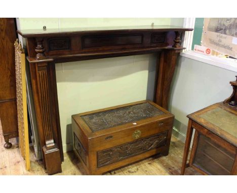 Early 20th Century rosewood fire surround