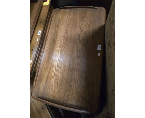 ERCOL DARK OAK 3 TIER DRINKS TROLLEY WITH SINGLE DRAWER     