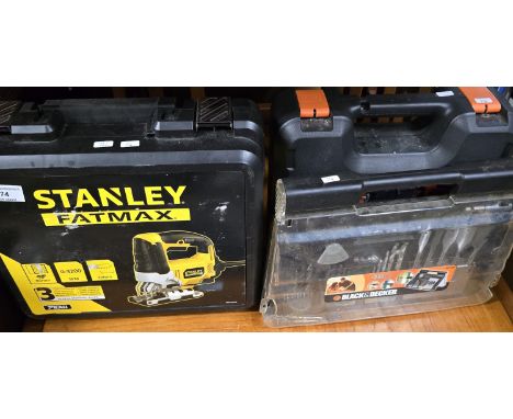 STANLEY FATMAX JIGSAW, BLACK &amp; DECKER BATTERY DRILL &amp; BLACK AND DECKER BIT SET