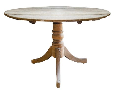 An estate made table In light oak the Victorian tripod table with folding top 115cm diameterCastle HowardThis table is of wea