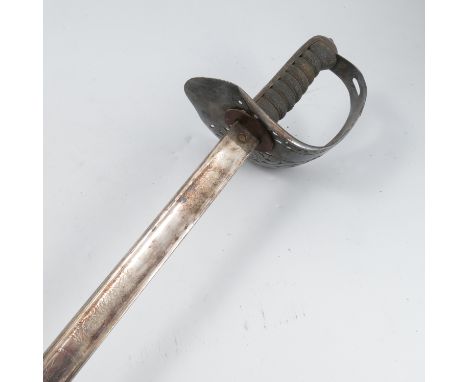 An officers dress sword, with pierced and engraved hilt, the grip covered in shagreen, having an etched blade, numbered 51424