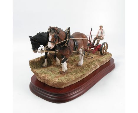 A Border Fine Arts limited edition model, Hay Cutting Starts Today, BO405, modelled by Ayres, with certificate and boxed