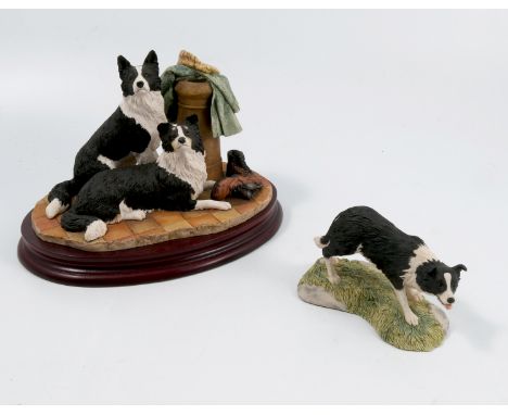 Three Border Fine Art models, A Long Day Ahead BOO37, modelled by Ayres, boxed, the other two from the All Thing Wise and Won