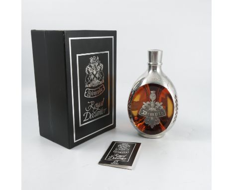 A Haig Dimple Scotch Royal Decanter, with pewter mount, in presentation case and with booklet