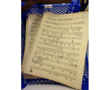 A large collection of hand written music scores c.1930s/40s. They belonged to soprano singer Sylvia Robin (Menpes) who was a 