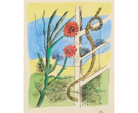 Fernand Leger (French, 1881-1955). Lithograph with pochoir titled "Bonne pensee du matin (Good Thoughts of Morning)" from the