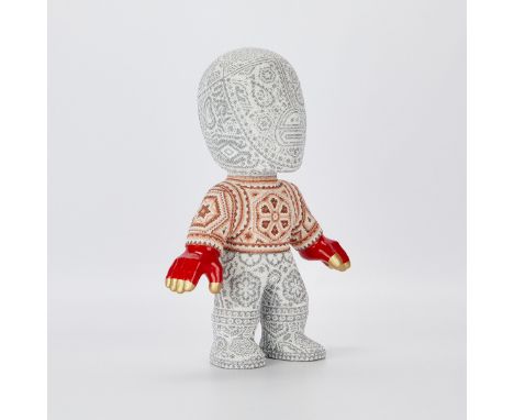CHROMA aka Rick Wolfryd (American, b. 1953) in collaboration with Elisa de la Cruz (Huichol, 20th/21st c). Color beaded vinyl
