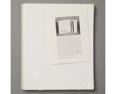 Jasper Johns (American, b. 1930). Sealed set. Offset lithograph with paints and paintbrush titled "Target" depicting a 'blank