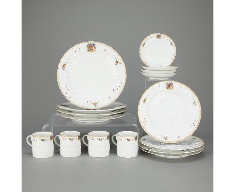 Mottahedeh &amp; Company, New York, USA. Set of 16 Nelson Rockefeller Collection porcelain service in the form of the Meissen