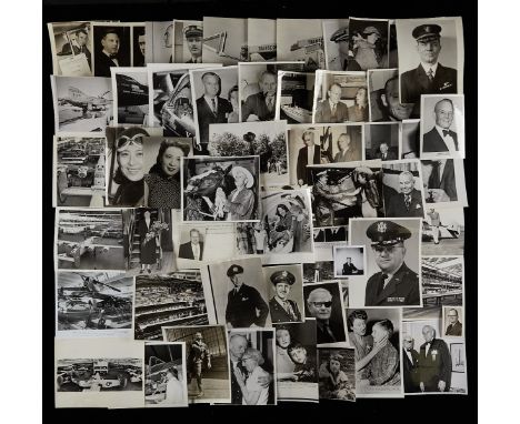 Group of 62 Aviation related silver gelatin prints and original vintage photographic reproductions from the archives of the S
